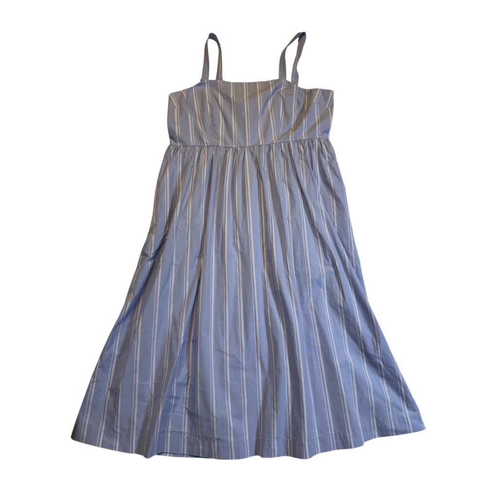 A New Day Plus Size Blue White Stripe Smocked Midi Sundress XXL - Picture 2 of 4